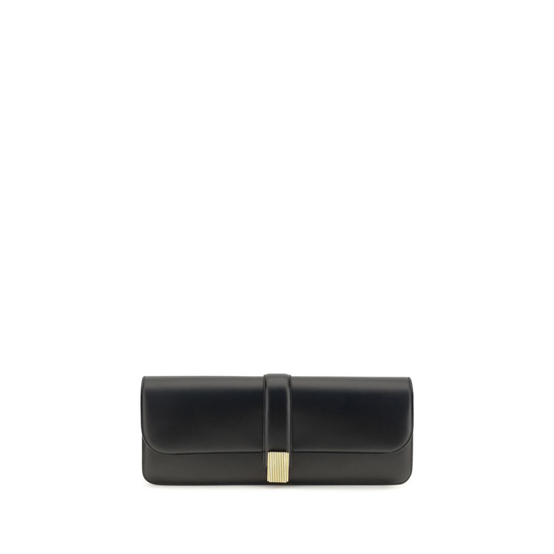 Black calf leather bos taurus clutch bag-null