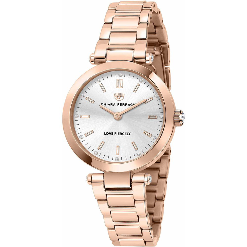 Multicolor stainless steel dress watch-null