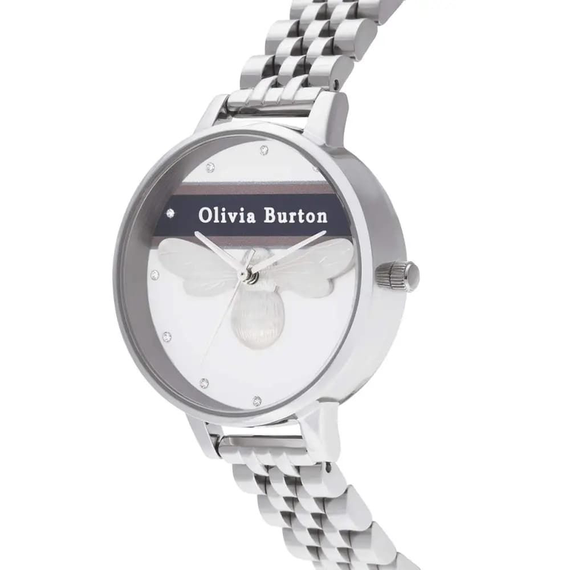 Silver stainless steel dress watch-null