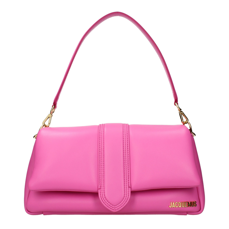 Pink leather shoulder bag-null