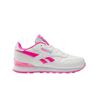 Reebok girls classic leather step n flash, White, medium