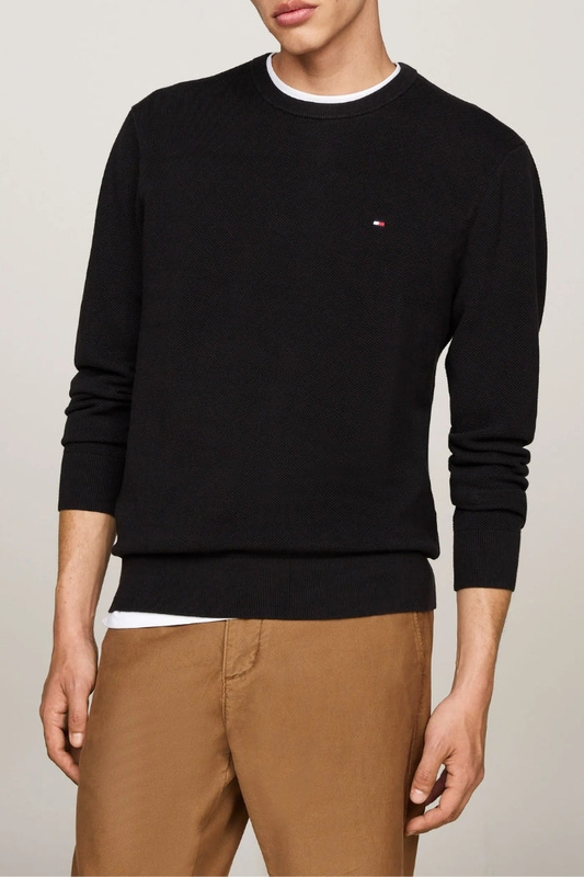 Essential sttructure crew neck knitted top - tommy hilfiger-null