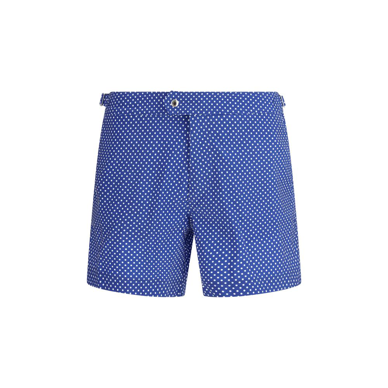 Blue polyester short and mini shorts-null