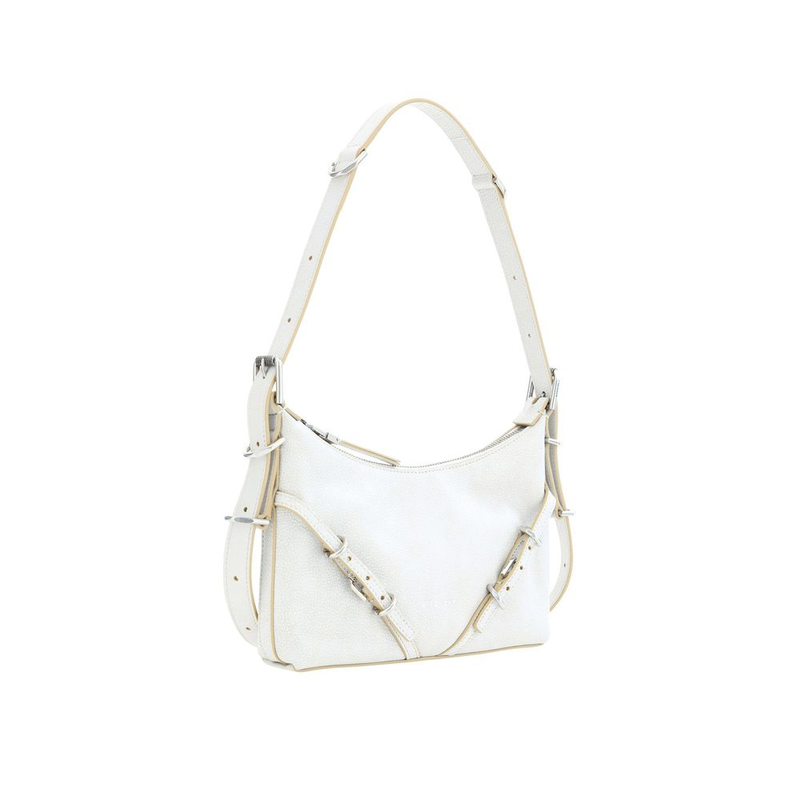 White leather shoulder bag-null