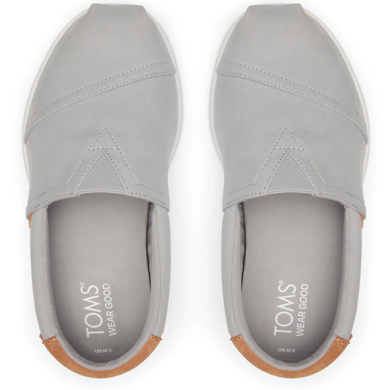 Toms alpargata fwd - drizzle grey brushed twill/tan suede-null