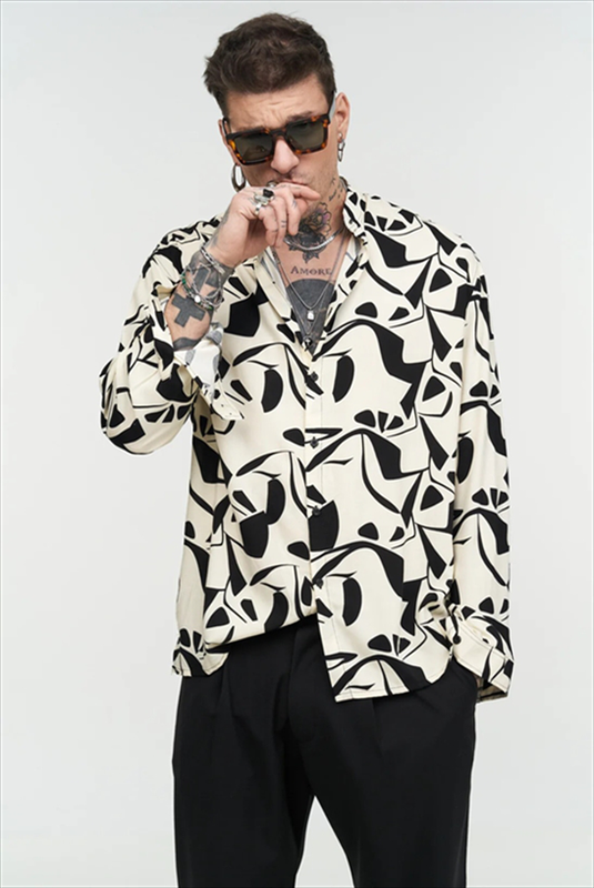 Product image: Stefan spring fever stand up collar shirt-null