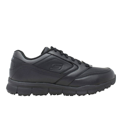 Work relaxed fit nampa mens slip resistant shoes, Black, medium