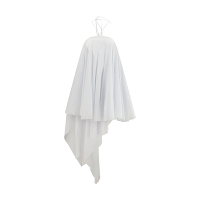 White cotton casual dress, White, medium