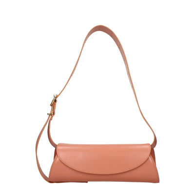 Pink leather crossbody bag, Pink, medium
