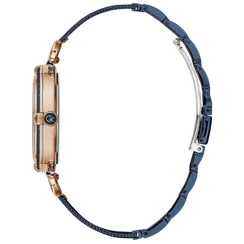 Blue stainless steel dress watch-null