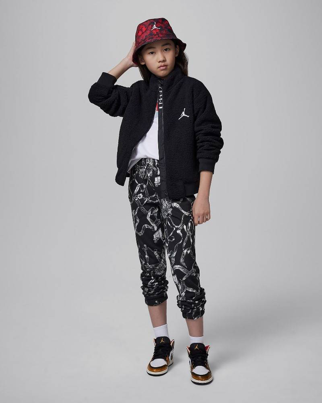 Nike jordan girls jumpman sherpa jacket-null