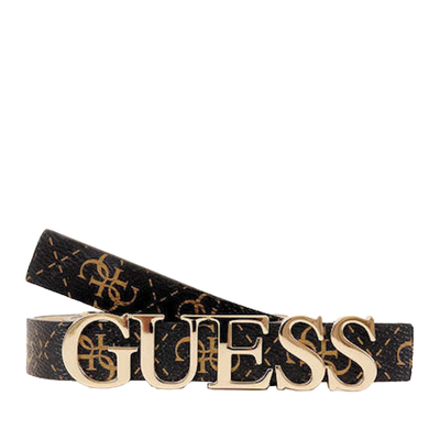Guess γυναικεία ζώνη, Brown Logo, medium