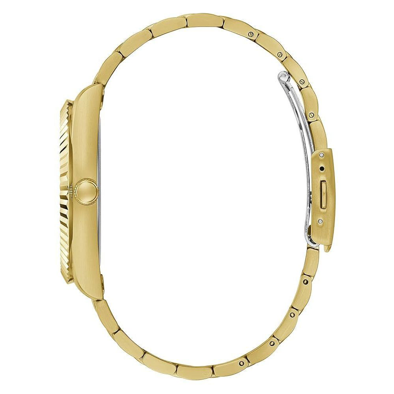 Gold stainless steel dress watch-null