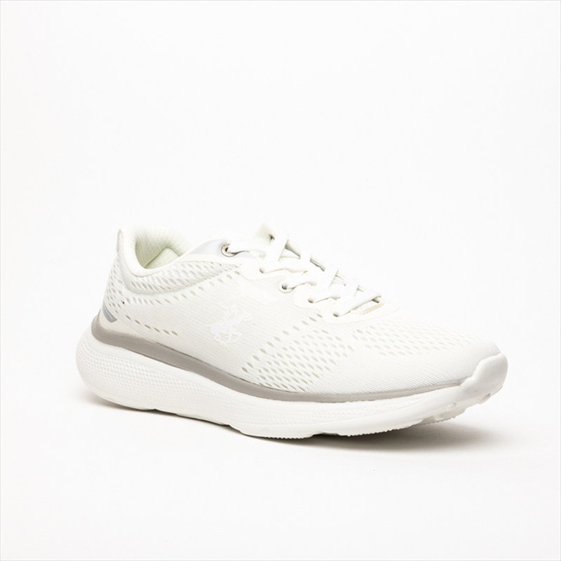 Product image: Beverly hills polo club mens monochrome lace-up knit textile trainer sneakers-null