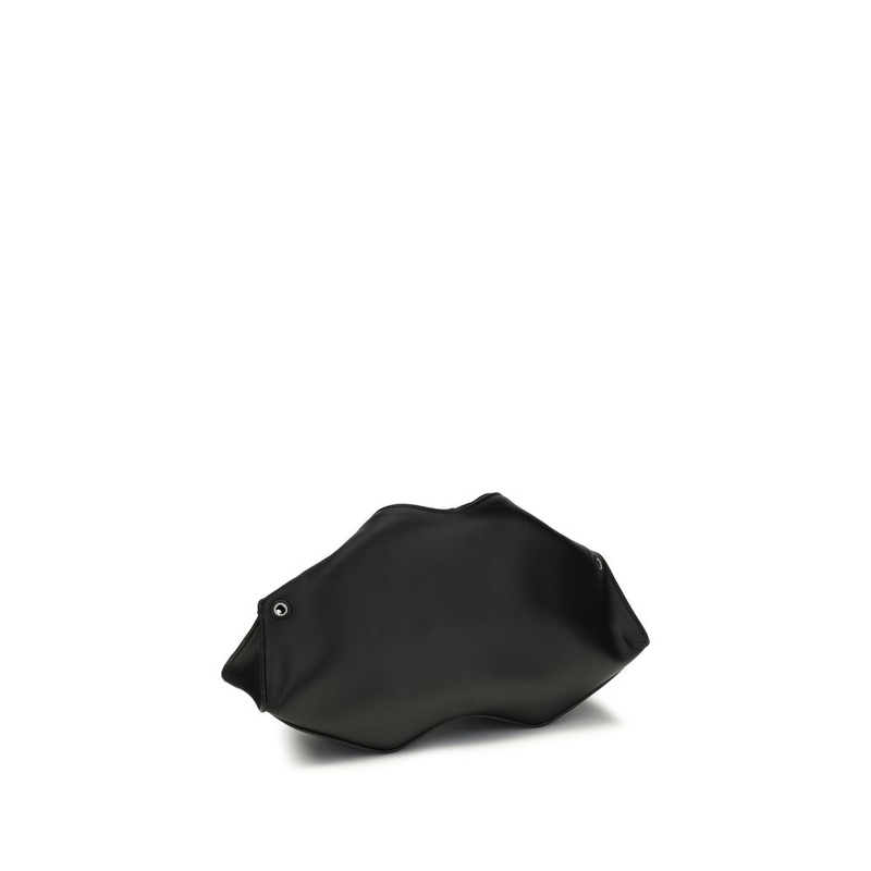 Black calf leather bos taurus clutch bag-null