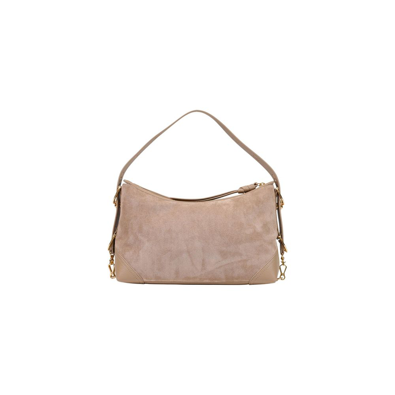 Beige polyester handbag-null