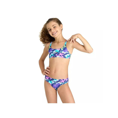 Arena kids girls tie and dye bikini top swimsuit
