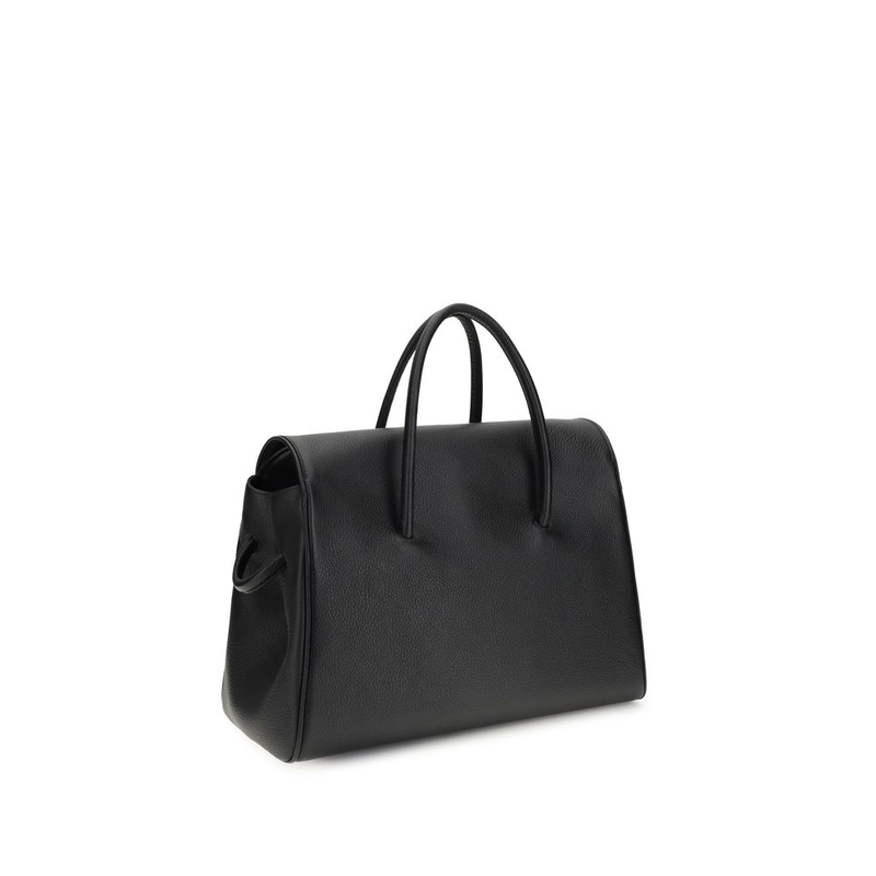 Black calf leather bos taurus handbag-null