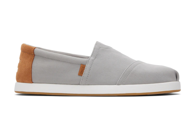 Toms alpargata fwd - drizzle grey brushed twill/tan suede-null