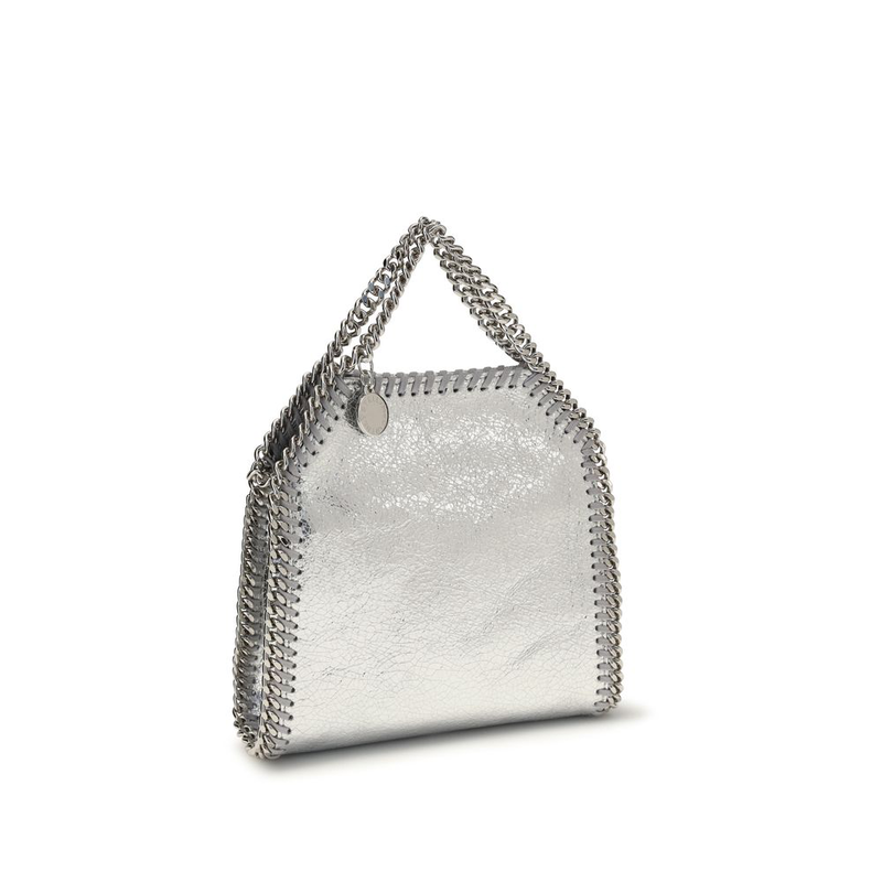 Silver polyester handbag-null