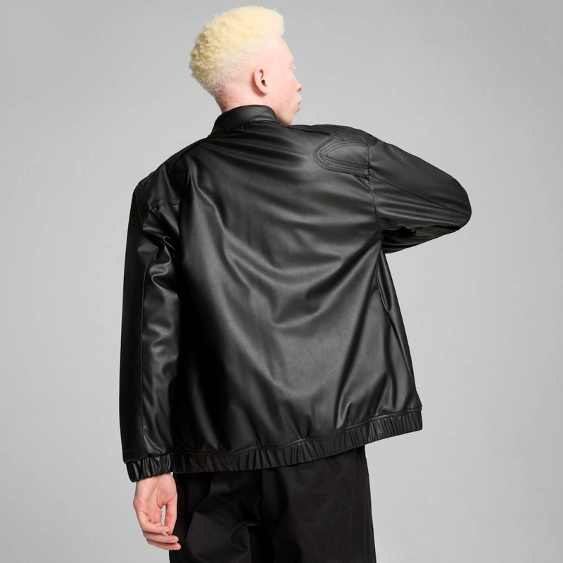 Archive seasonal pleather racer jacket image number null