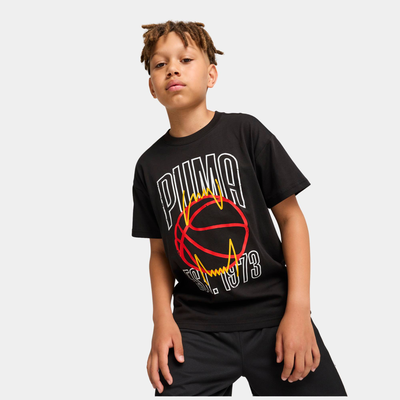 Boys basketball winning shot tee