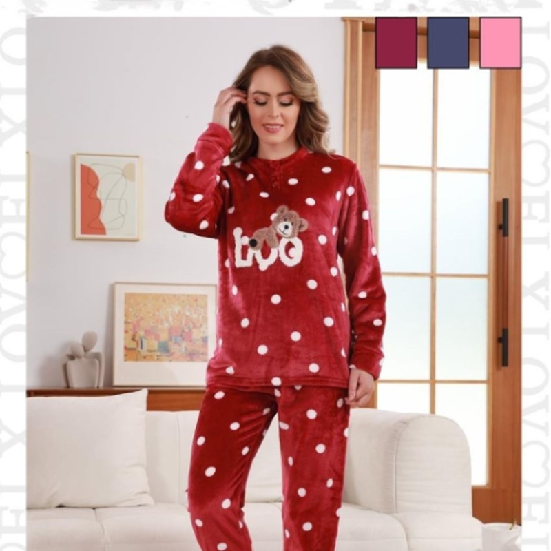 Womens thick velvet pajamas #1825-null