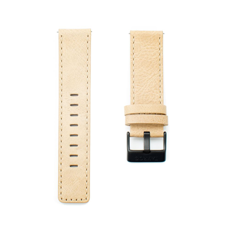 Brown leather bracelet watch-null
