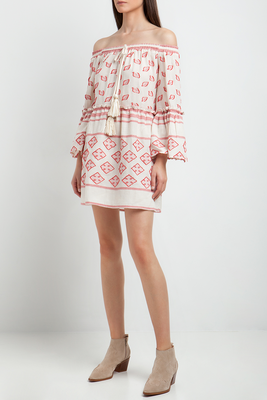 Lace exotic dress, Red, medium