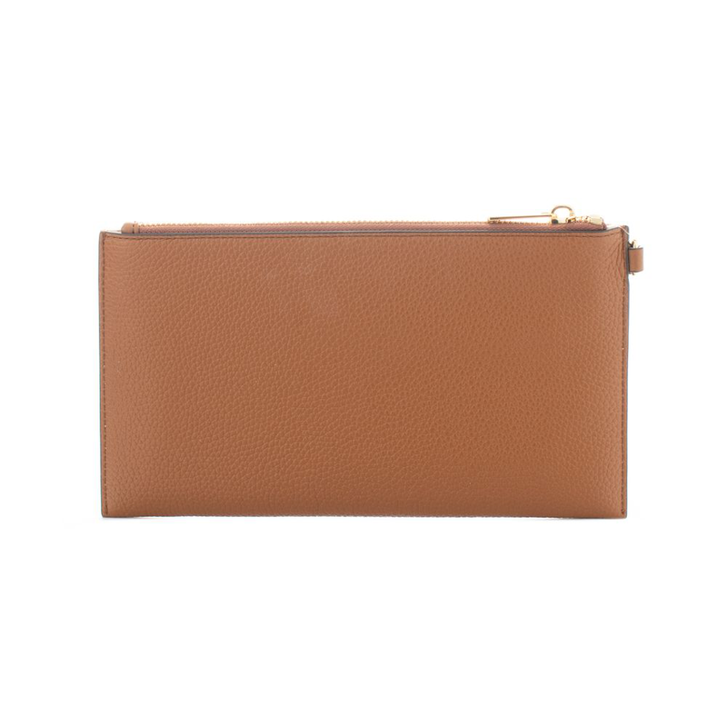 Black leather clutch bag-null