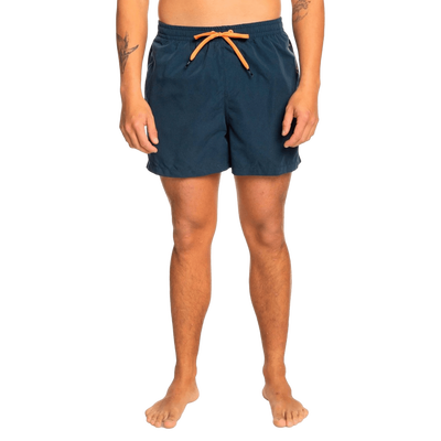 Quiksilver mens swimwear behind waves, Navy Blazer, medium