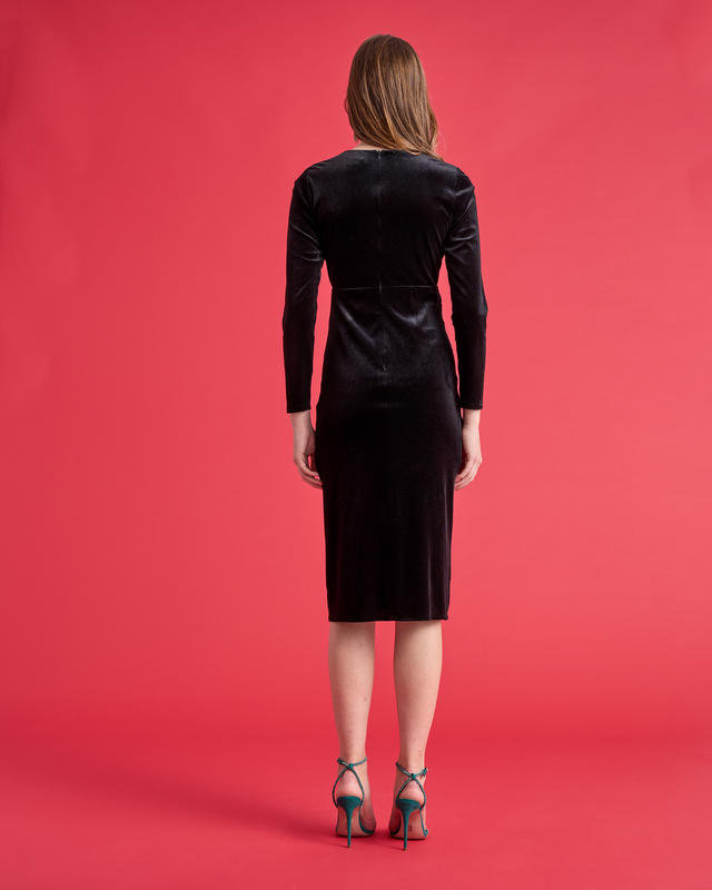 Velvet dress cross front image number null