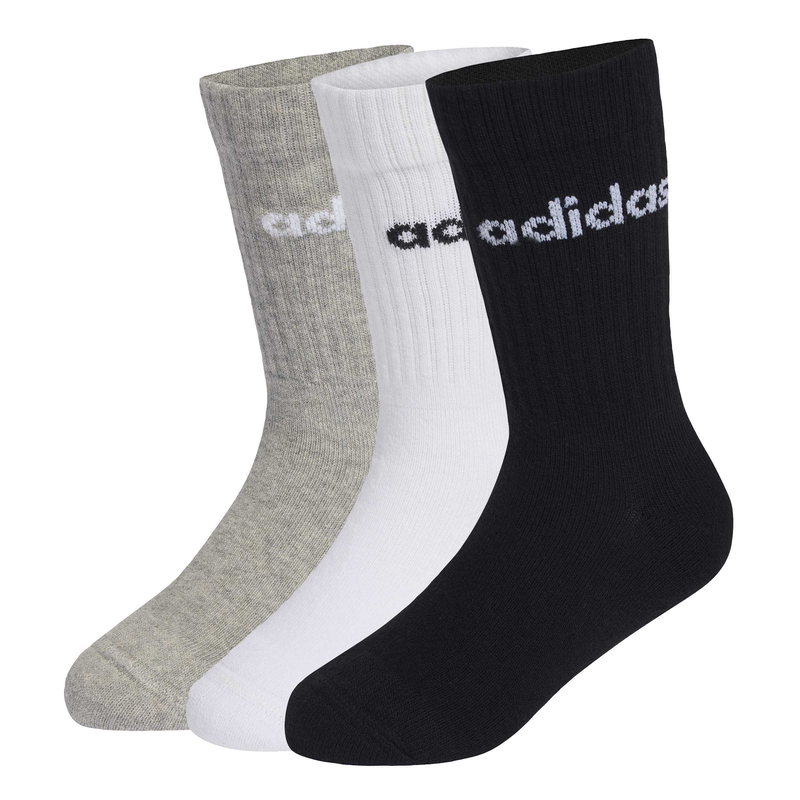 Adidas kids linear crew 3 pairs per pack socks-null