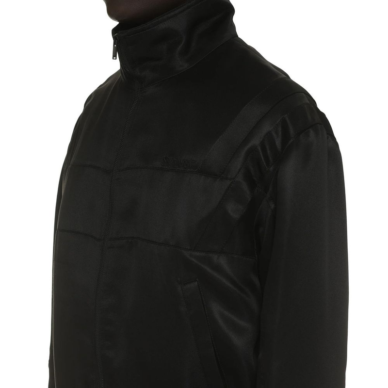 Black silk jacket-null