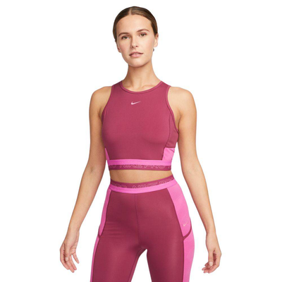Pro Dri-FIT crop training tank, Active Fuchsia, medium