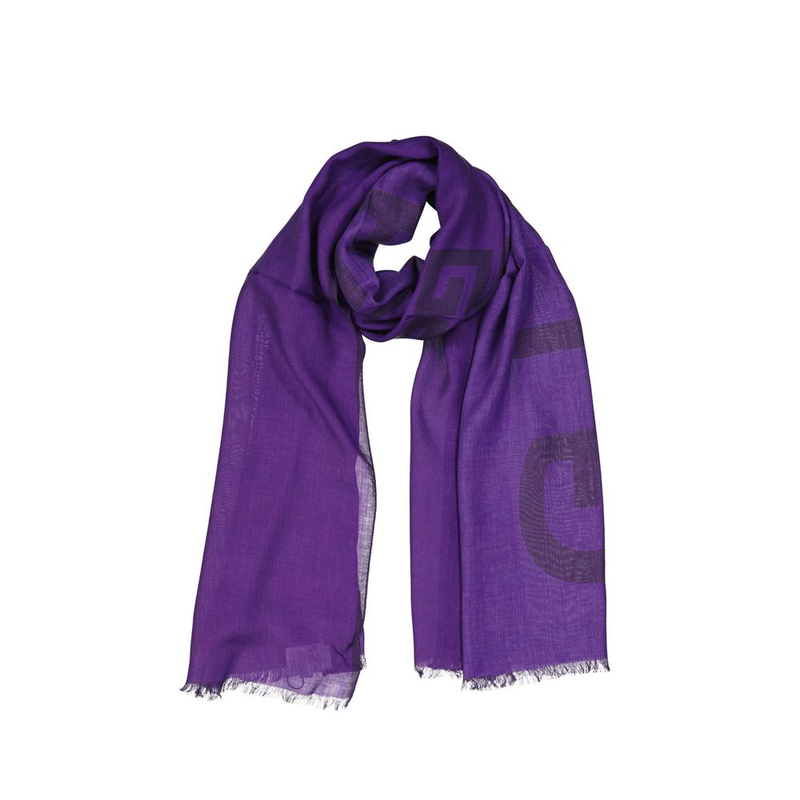 Purple cashmere scarf-null