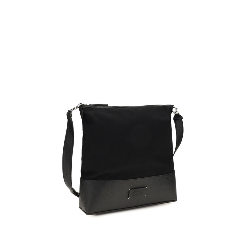 Black calf leather bos taurus shoulder bag-null