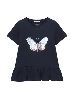 302 detailed artwork t-sh μπλουζα παιδικο girl, Sky Captain Blue, medium