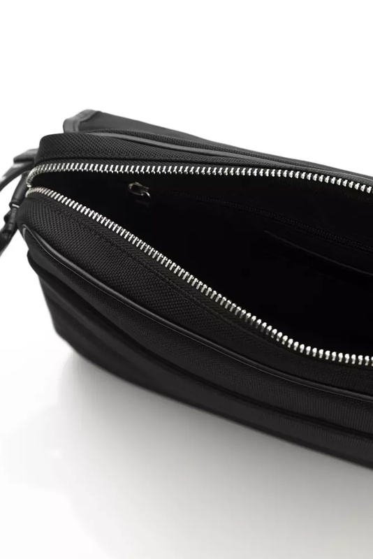 Black nylon women crossbody bag-null