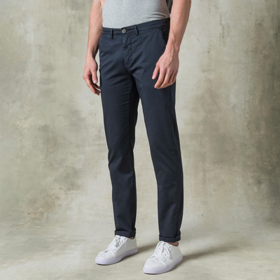 Marlboro chino pants, Blue, medium