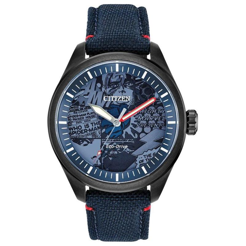 Blue fabric sport watch-null