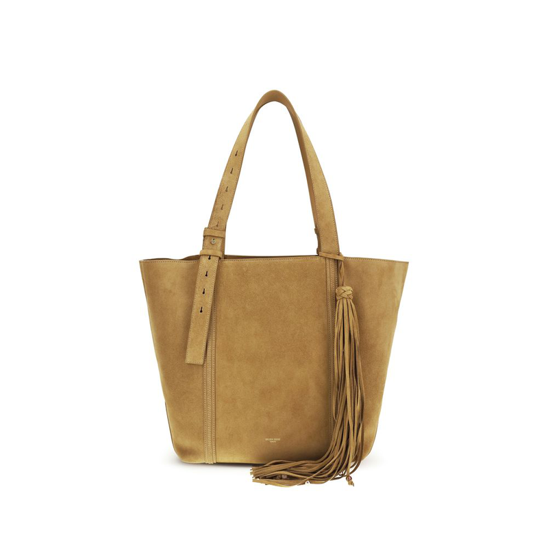 Beige calf leather bos taurus shoulder bag-null