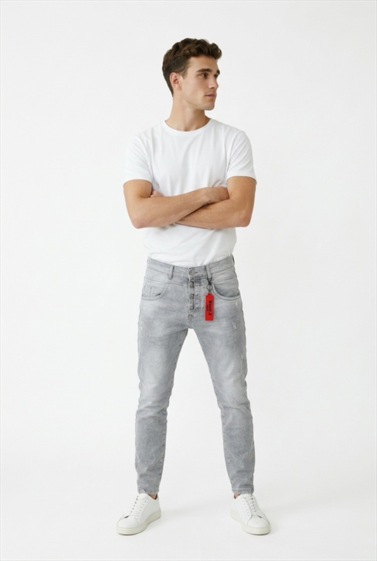 Back2jeans ripped elastic legband jeans-null