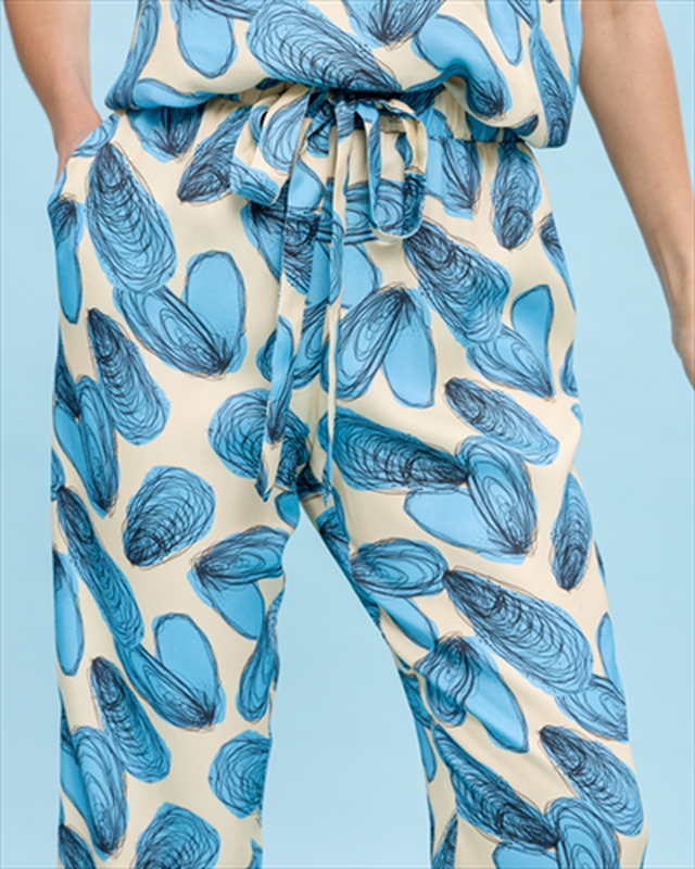 Trouser satin printed-null