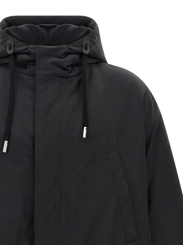 Gray polyamide parka-null