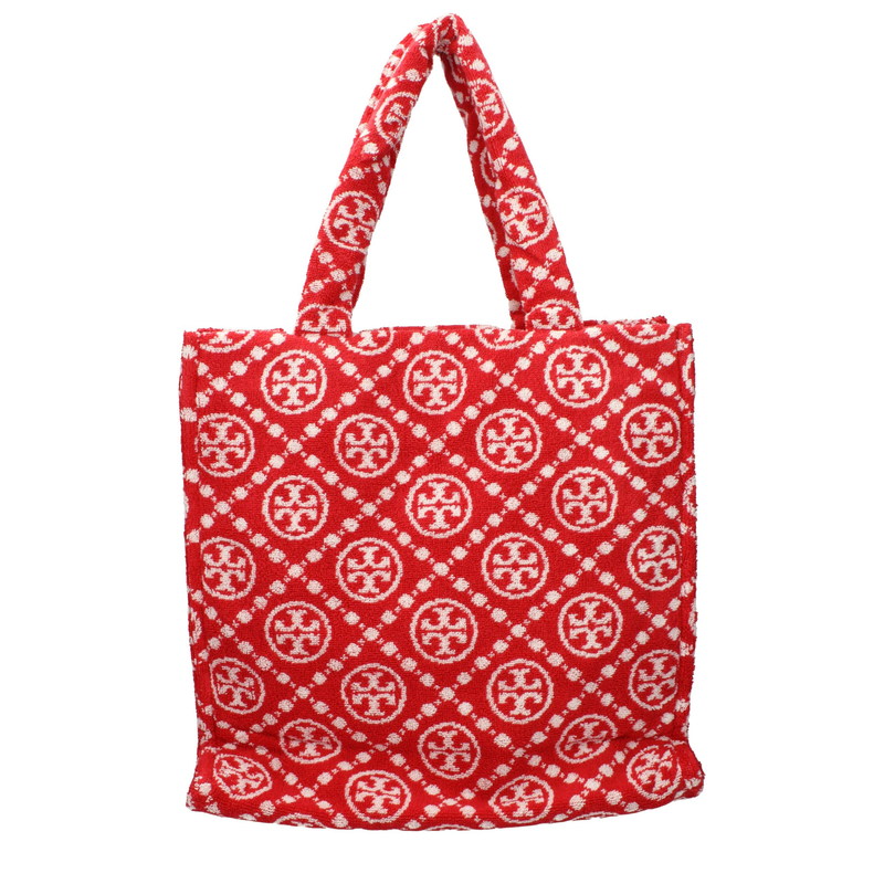 Red cotton-like shoulder bag-null