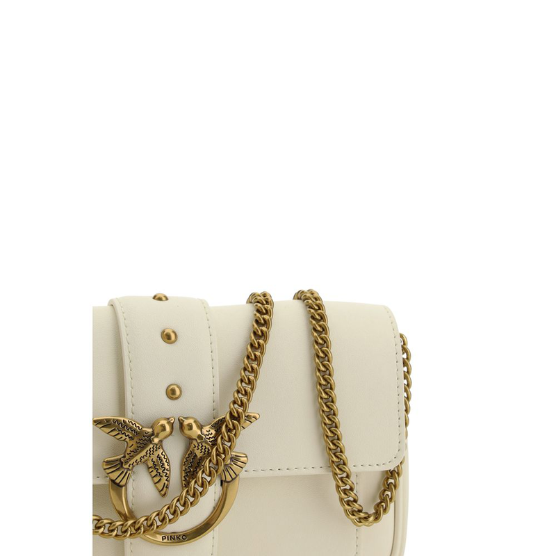 White calf leather bos taurus shoulder bag-null