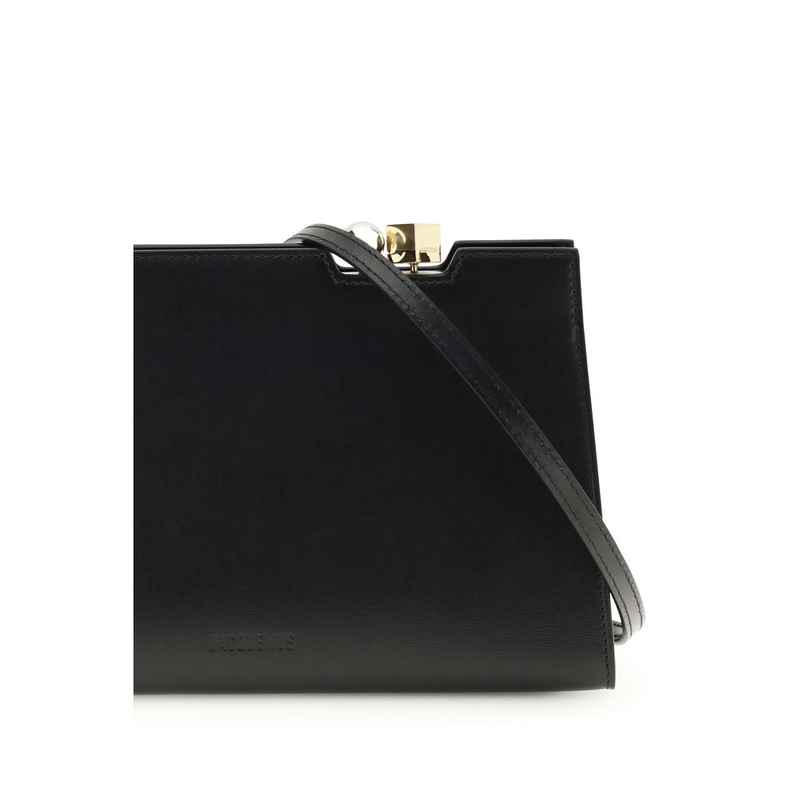 Black calf leather bos taurus shoulder bag-null