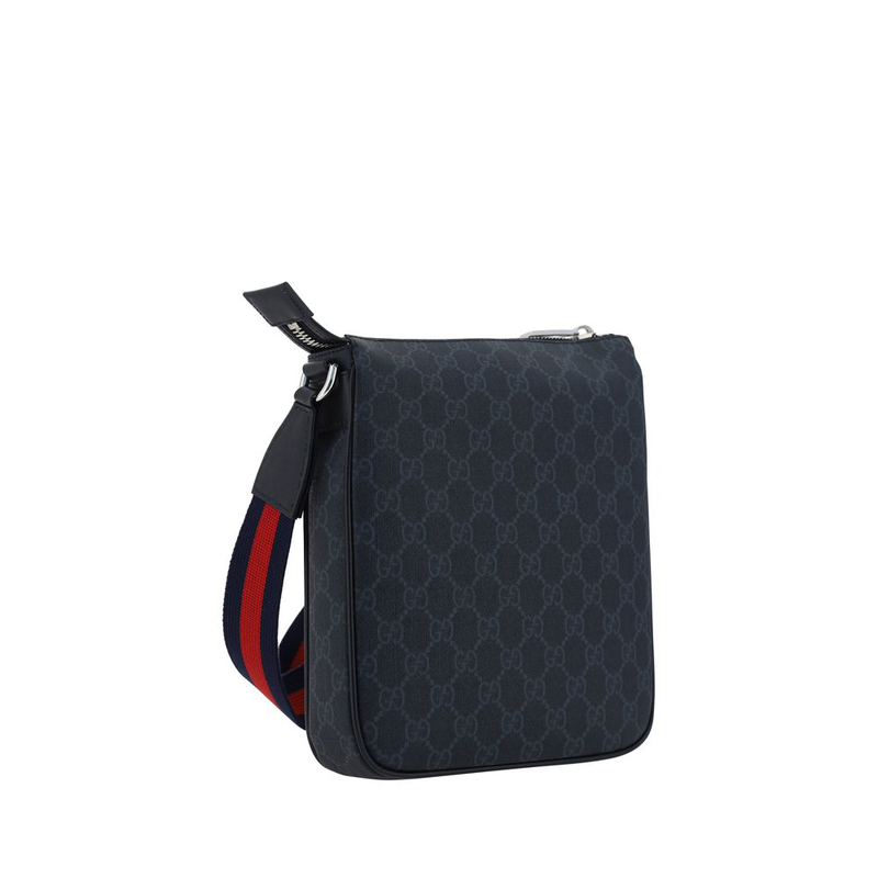 Black polyethylene shoulder bag-null
