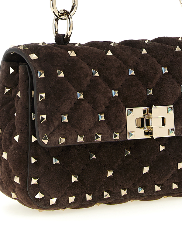 Brown calfskin shoulder bag-null